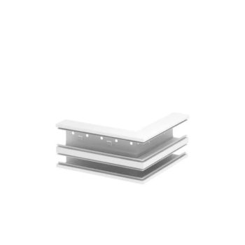 OBO BETTERMANN (LFS) Rapid 80 acél aszimmetrikus két rekeszes szerelvénycsatornához külső sarokelem / hófehér