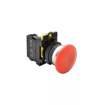 Tracon Electric gombafejű vészgomb, reteszelt, piros