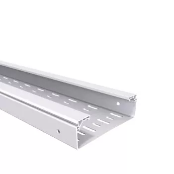 Basor BPE H60 60mm magas PVC perforált kábeltálcák (BASORPLAST)