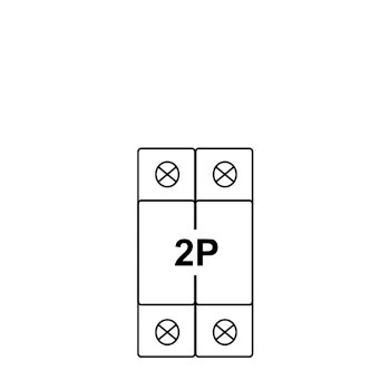AC típusú 2 pólusú cserélhető betétes túlfeszültség-levezetők