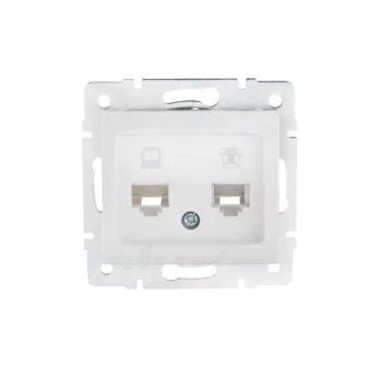 Kanlux DOMO kombinált informatikai aljzatok (RJ45 / RJ11)
