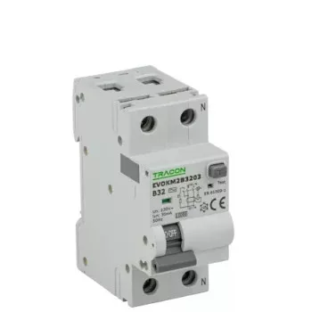 Tracon Electric EVOKM Kombi Fi-relék - 2P - AC - 10 kA