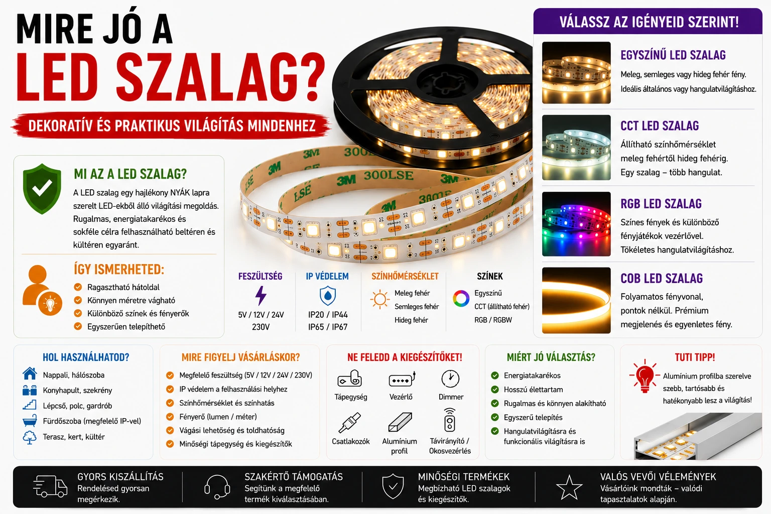 Hogyan válassz LED szalagot? 